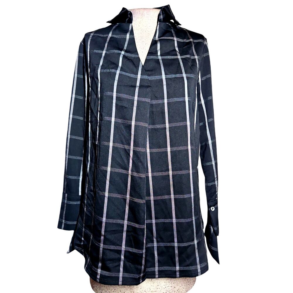 Patrizia Luca Black and White Blouse Size XS